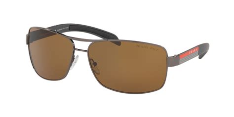 prada linea rossa mens ps54is gunmetal aviator sunglasses